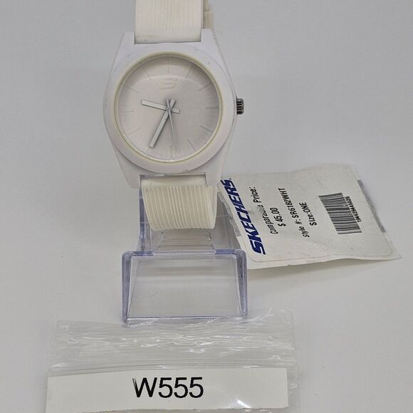 Sketchers Unisex Watch 40MM White Dial White Plastic Bands New Battery - Picture 15 of 15
